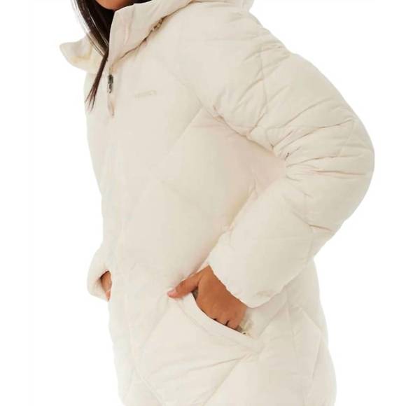 NEW RIP CURL shorebreak puffer jacket in off white - Picture 2 of 4